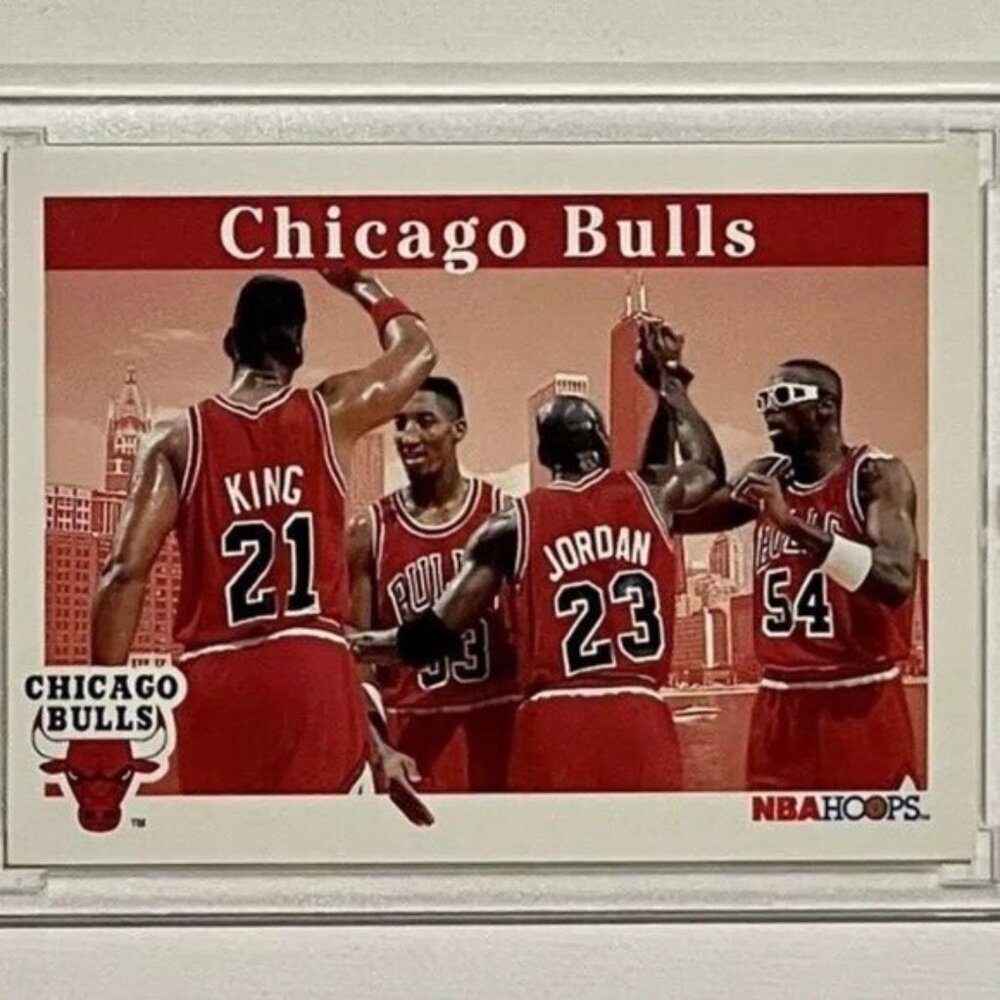 Michael Jordan 1992 Skybox NBA Hoops Chicago Bulls Team Card #269 Champions